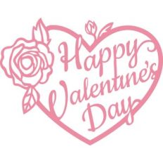 valentine rose with heart