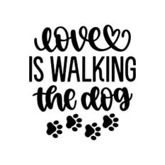 love is walking the dog