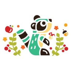 autumn raccoon