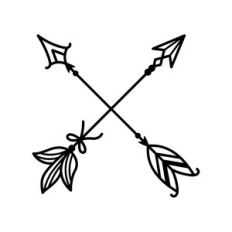 crossed ornamental arrow