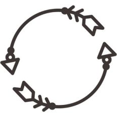 round arrow frame