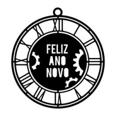 happy new year clock