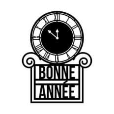 happy new year clock
