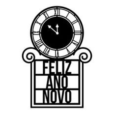 happy new year clock