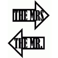 mr. and mrs. word arrows