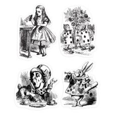 Alice in Wonderland Print & Cut for Cards, Parties and Crafts