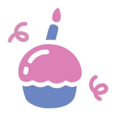 muffin with candle