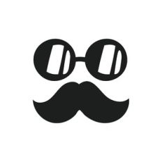 glasses with mustache