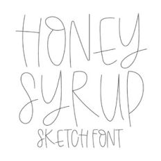 dtc honey syrup sketch font