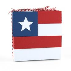 4th of july block flag