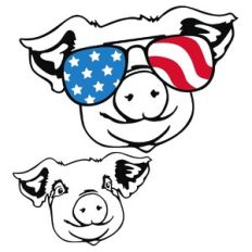 patriotic pig