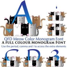 qfd meow color monogram font