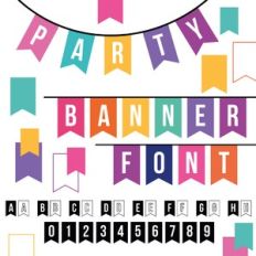 party banner font