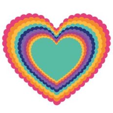 nested scallop hearts
