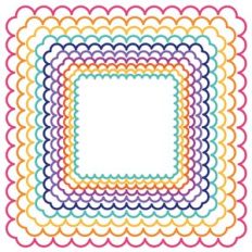 nested scallop square frames