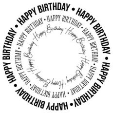 happy birthday circle sentiment frames