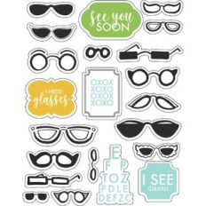ml hi glasses stickers