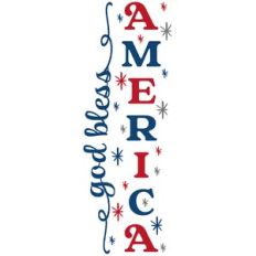 god bless america vertical sign