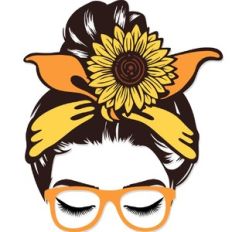 mom sunflower bun