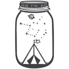 camping tent mason jar