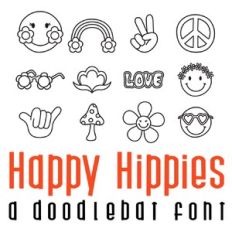 happy hippies doodlebat font