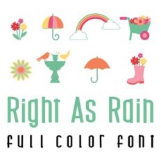 right as rain full color font