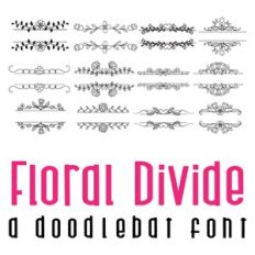 floral divide doodlebat font