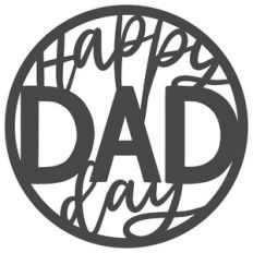 happy dad day circle