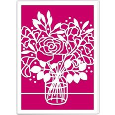 flower jar bouquet card
