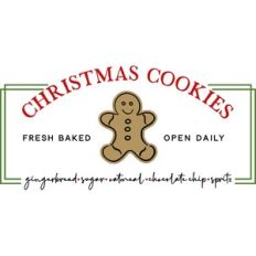 christmas cookies sign