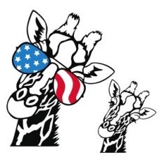 patriotic giraffe