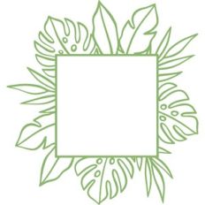 tropical square frame