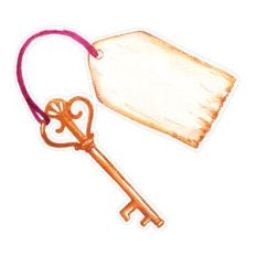 wedding key tag