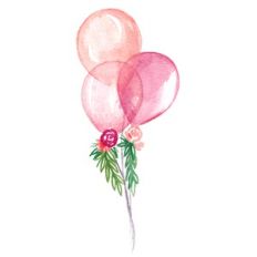 balloons with flowers