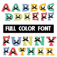 funny father color font