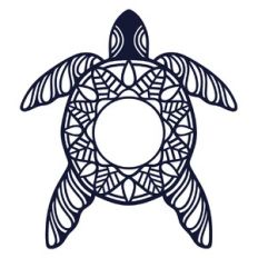 turtle monogram frame