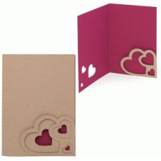 card triple heart corner pocket