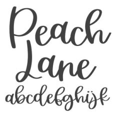 dtc peach lane script font