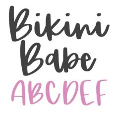 dtc bikini babe brush font