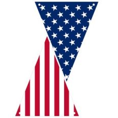 usa flag bunting print and cut