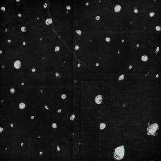 black and messy white spots background pattern
