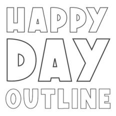 dtc happy day outline font