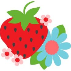 strawberry and flowers
