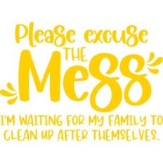 please excuse the mess