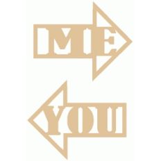 me and you word arrows