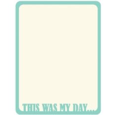 my day journaling card