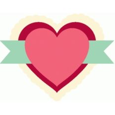 heart layered embellishment