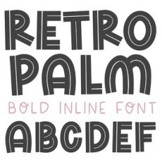 dtc retro palm summer font