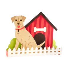 lab dog house box card