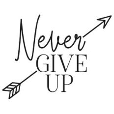 never give up